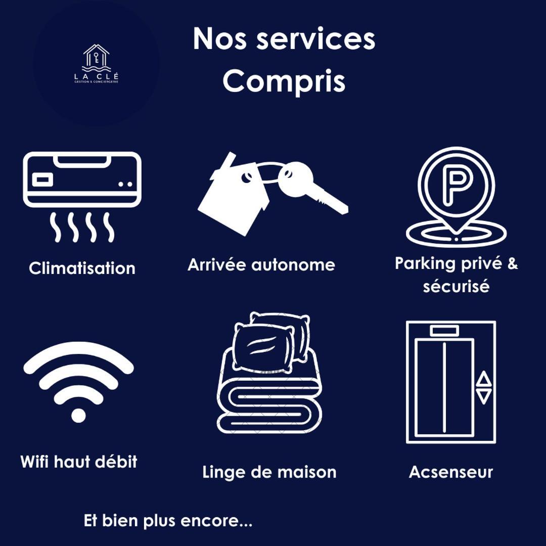 La Cle -Climatisation - Parking Prive - Ideale - Professionnels - Familles - Amis 히에레 외부 사진